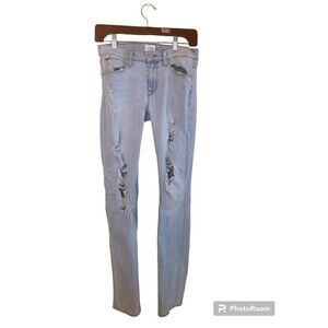 Hudson Light Wash Destressed Jeans Custom Shine Sz.25